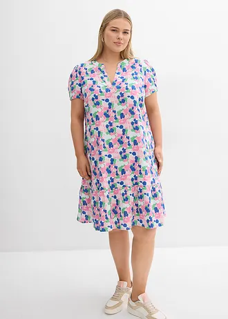 Robe en gaze de coton douce, Couleur: écru/vert opale/rose poudré/rose vif/bleu arctique floral