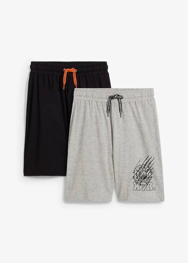 Lot de 2 bermudas en jersey coton