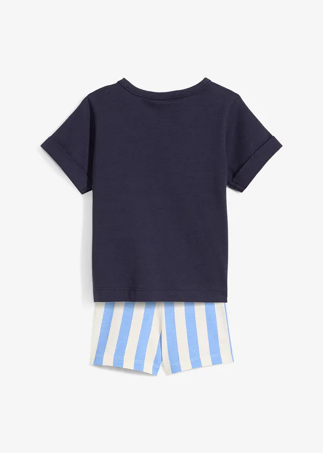 Tricou și pantaloni scurți din bumbac organic 100% (set/2 piese)