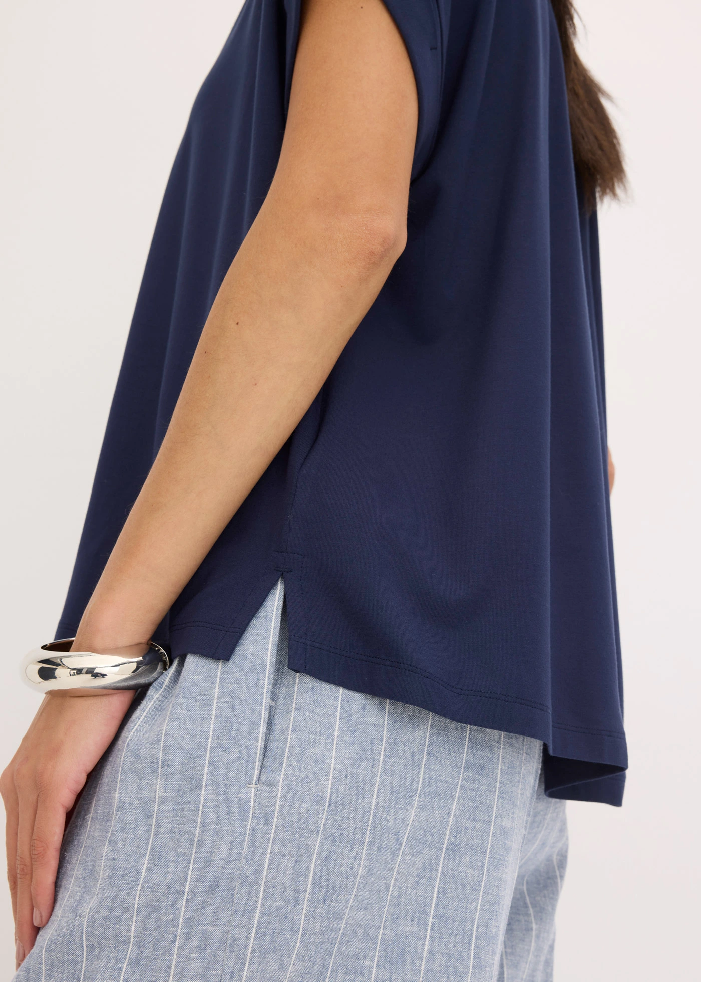 Blouse van zacht viscose • donkerblauw • bonprix online shop