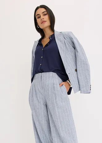 Bluză-cămașă din viscoză moale • bleumarin • magazin bonprix