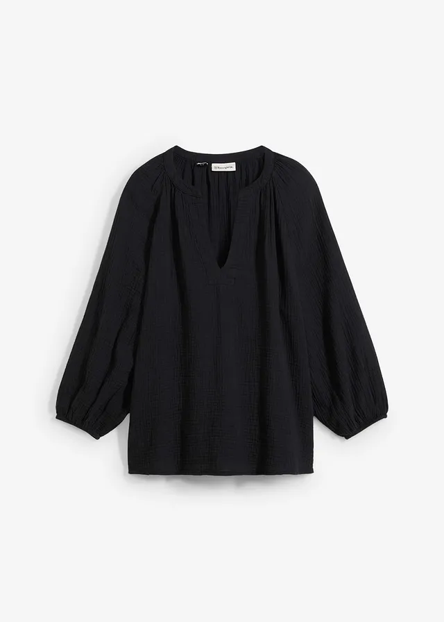 Blouse oversize en gaze de coton