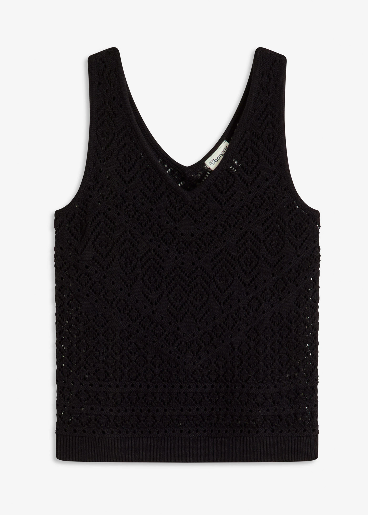 Ajour top • zwart • bonprix online shop