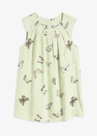 Blouse sans manches en viscose fluide • sauge clair imprimé • Boutique bonprix