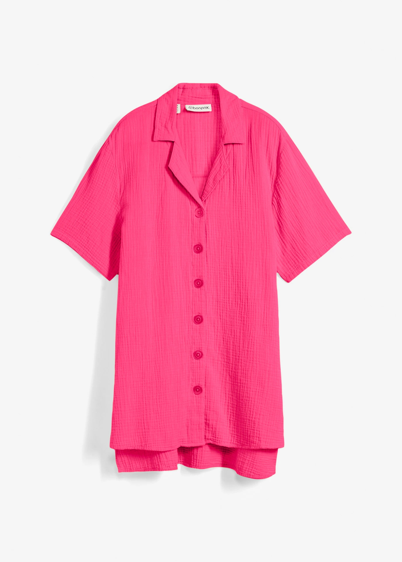 Overhemdblouse van mousseline • donkerpink • bonprix online shop