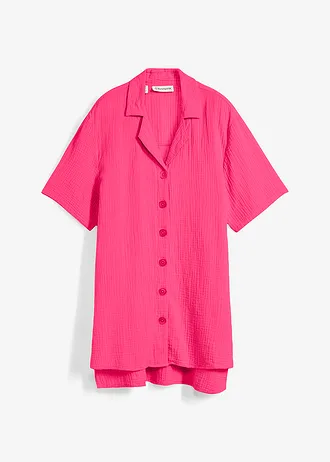 Bluză tip cămașă din muselină • pink închis • magazin bonprix