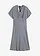 Robe en viscose fluide, Couleur: beige naturel/bleu foncé/bleu moyen graphique