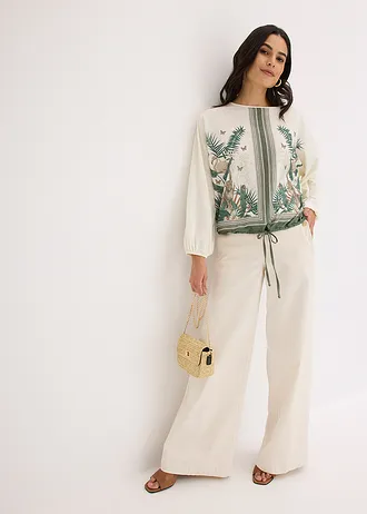 T-shirt tunique imprimé • crème imprimé • Boutique bonprix