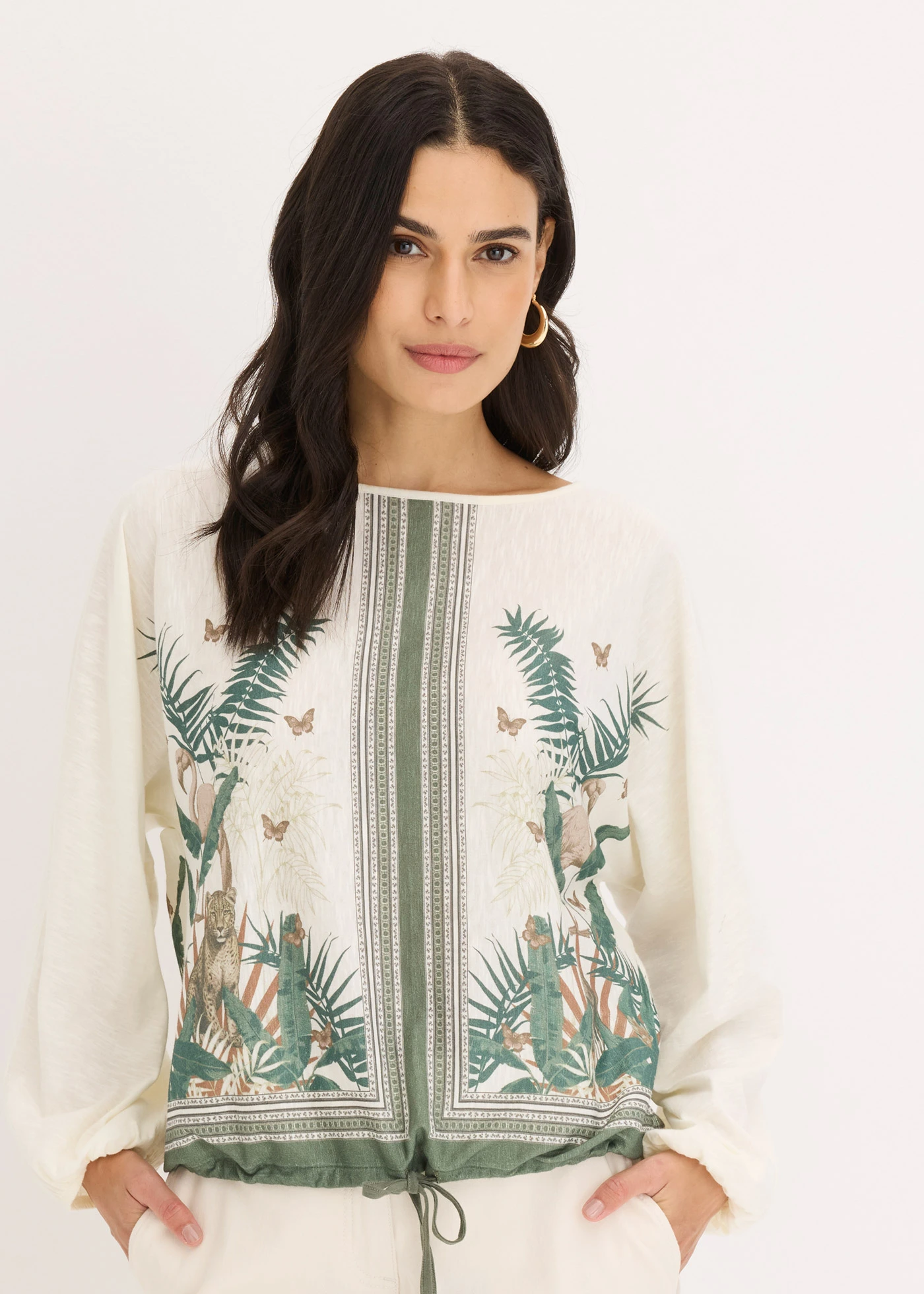 Gedessineerde shirt tuniek • crèmewit gedessineerd • bonprix online shop