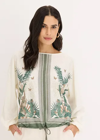 T-shirt tunique imprimé • crème imprimé • Boutique bonprix