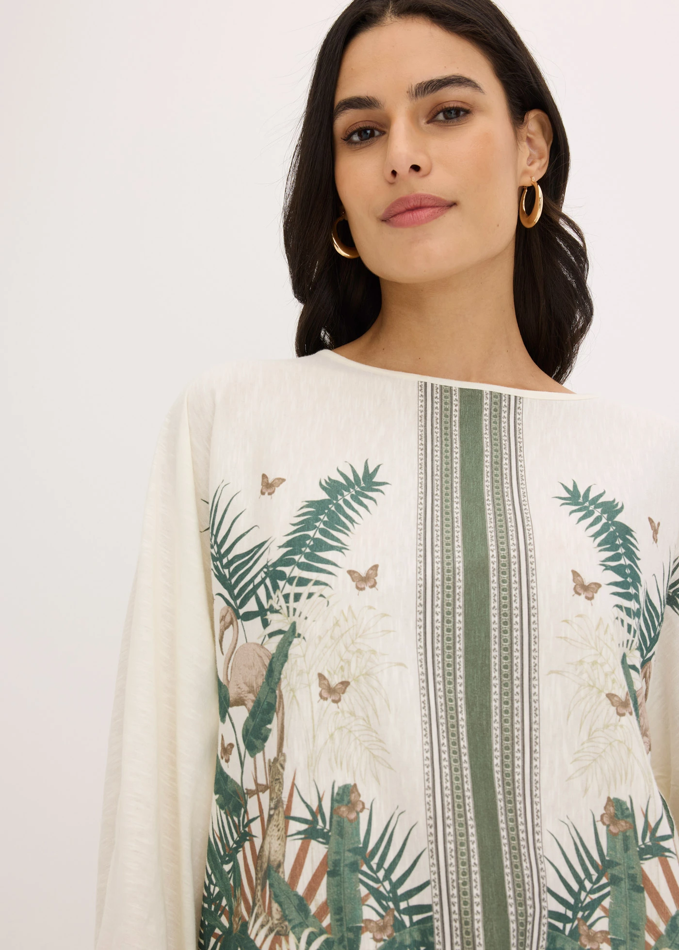 Gedessineerde shirt tuniek • crèmewit gedessineerd • bonprix online shop