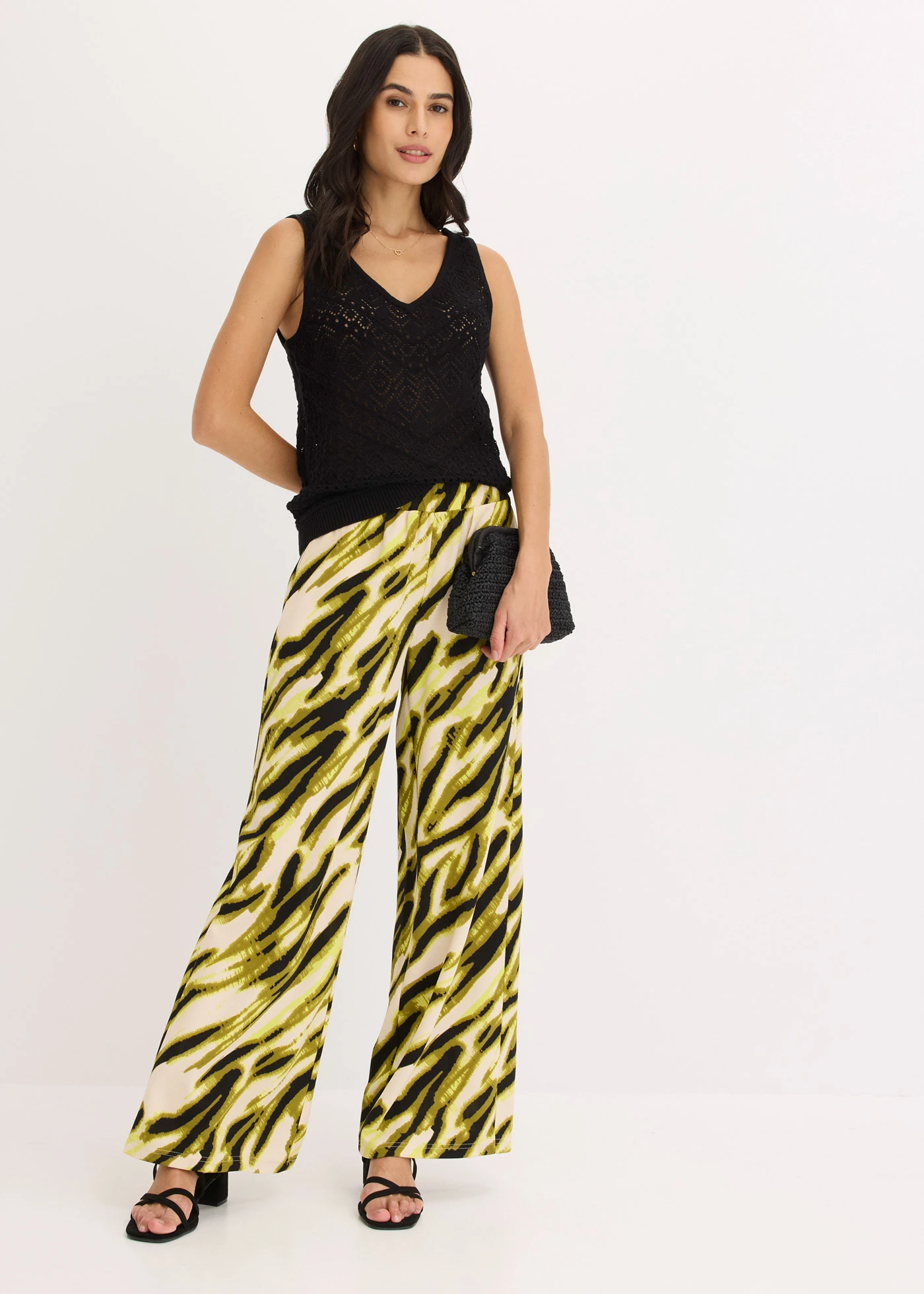 Ajour top • zwart • bonprix online shop