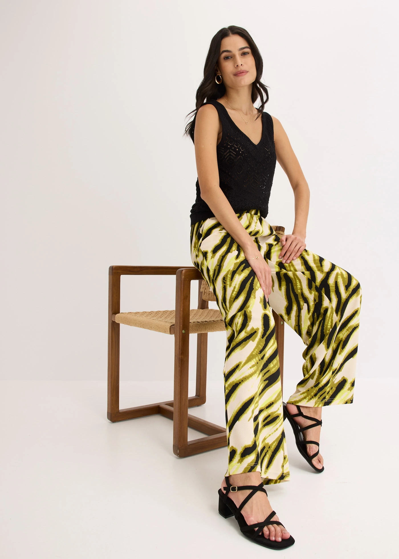 Ajour top • zwart • bonprix online shop