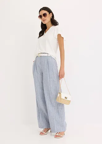 Shirt van viscose met knopen, Kleur: wolwit