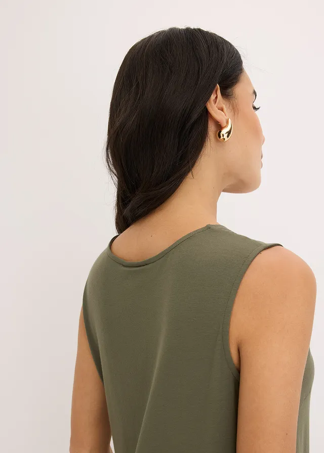 Robe en jersey à col lavallière • olive foncé • product-page.page-title-suffix