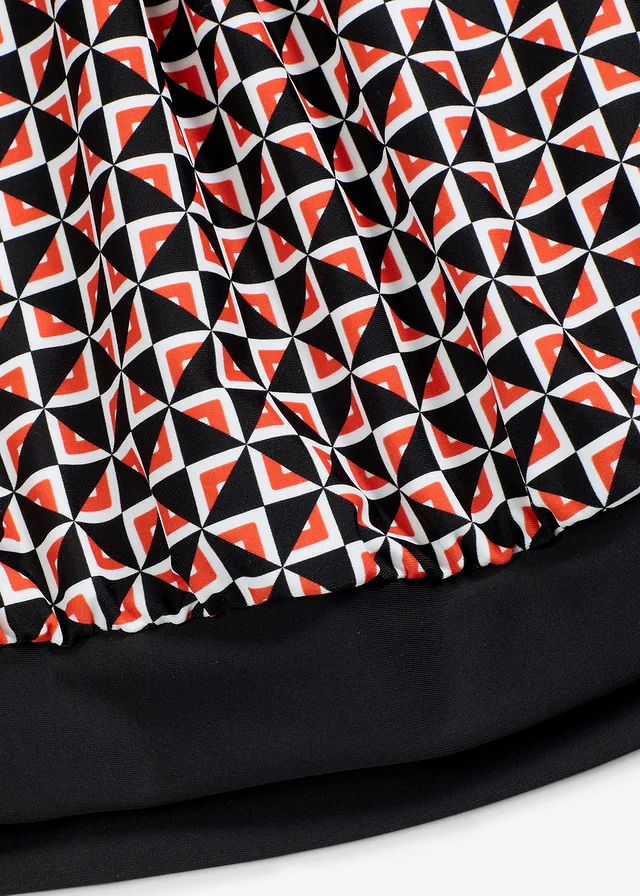 Tankini oversize (ens. 2 pces) • blanc-noir-orange foncé • product-page.page-title-suffix