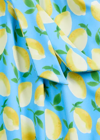 Licht corrigerend halter badpak • lichtblauw met print • bonprix online shop