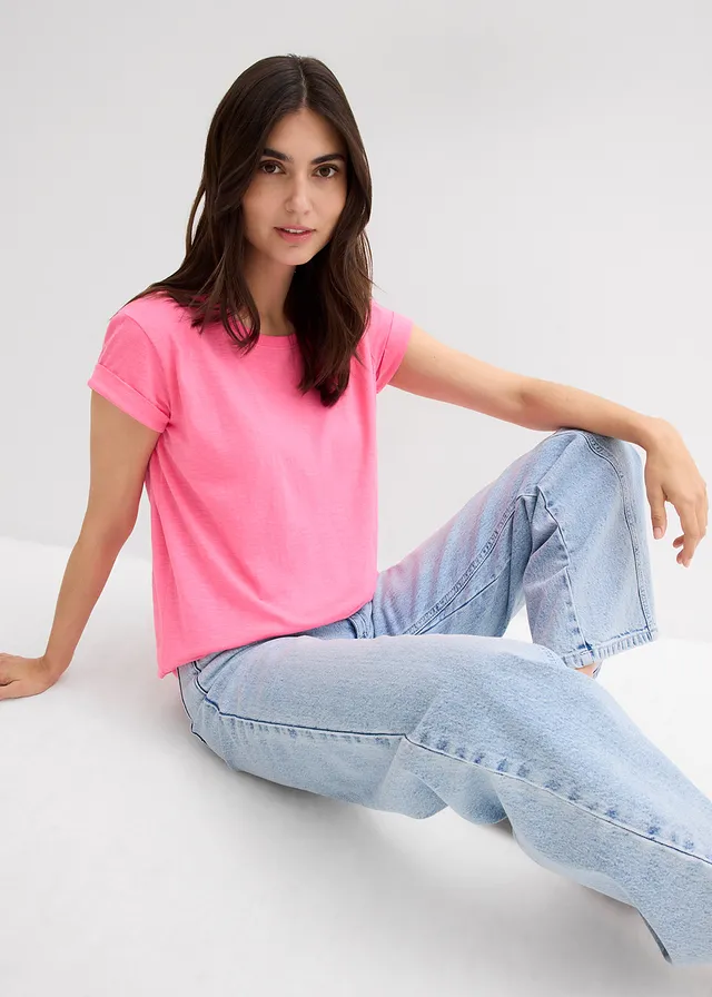 T-shirt boxy • rose fluo • product-page.page-title-suffix