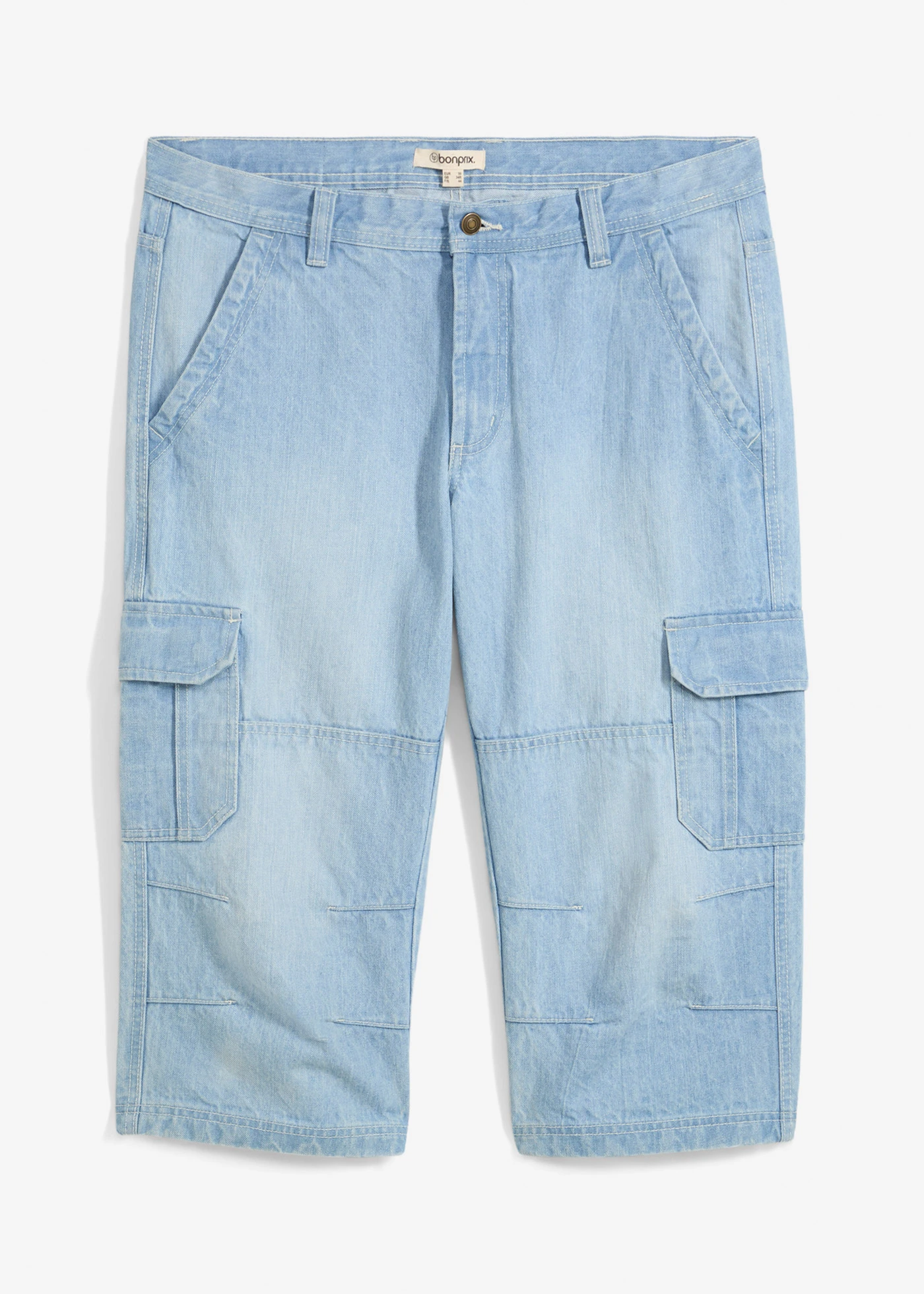 Jean cargo 3/4 regular droit • bleu glacier denim • Boutique bonprix