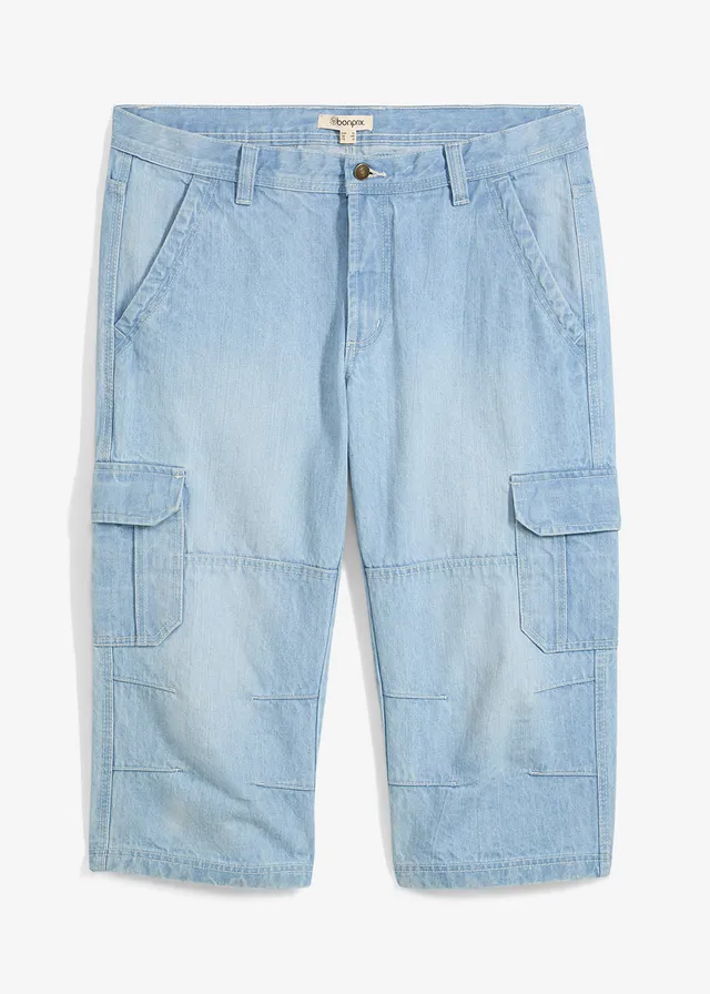 Strečové 3/4 džínsy, Regular Fit, Straight • ľadovo modrá denim • obchod bonprix