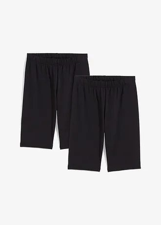 Lot de 2 cyclistes en coton extensible • noir + noir • Boutique bonprix