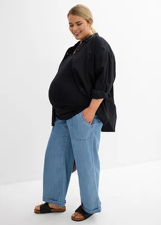 Zwangerschaps- en voedingstop van katoen (set van 2), Kleur: zwart+zwart