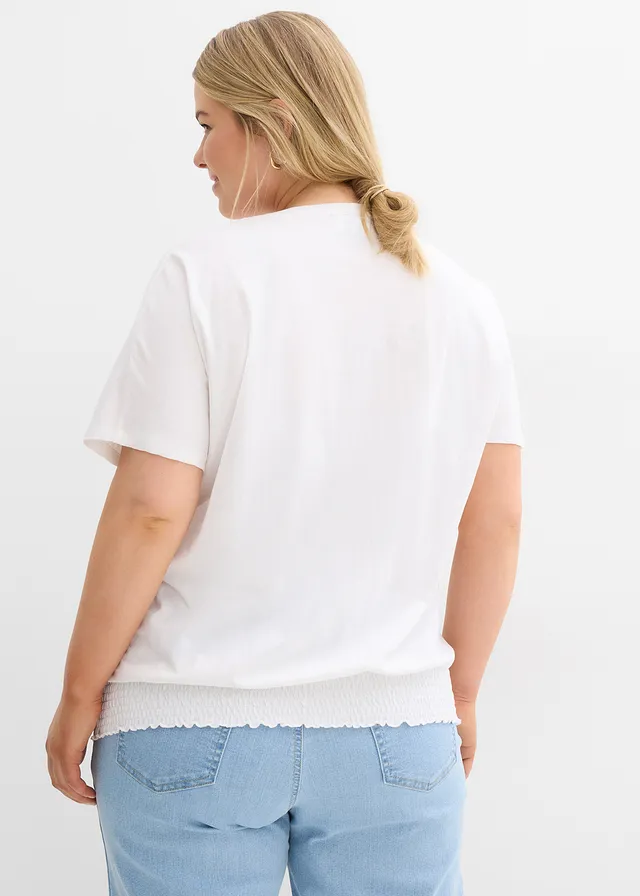 T-shirt en coton, Couleur: blanc