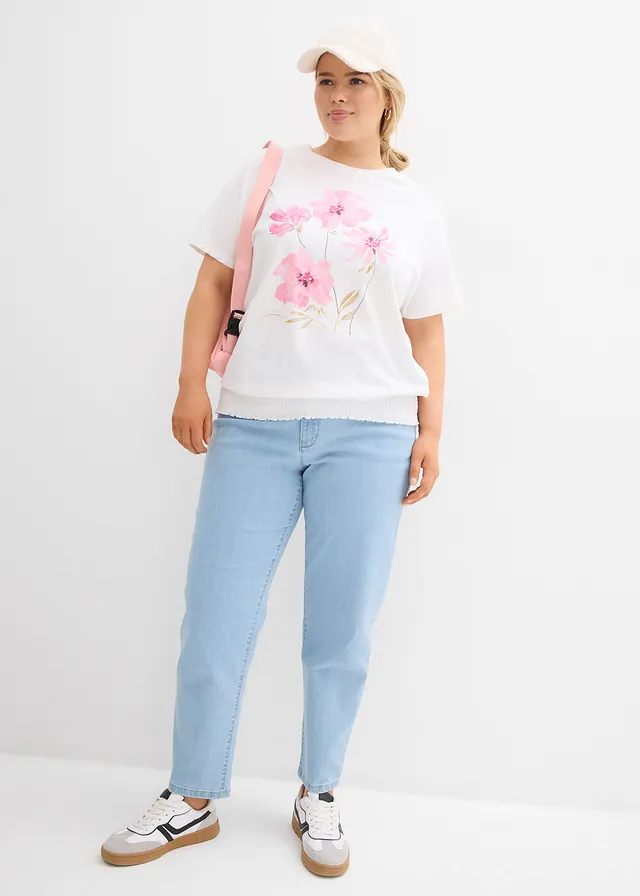 T-shirt en coton, Couleur: blanc