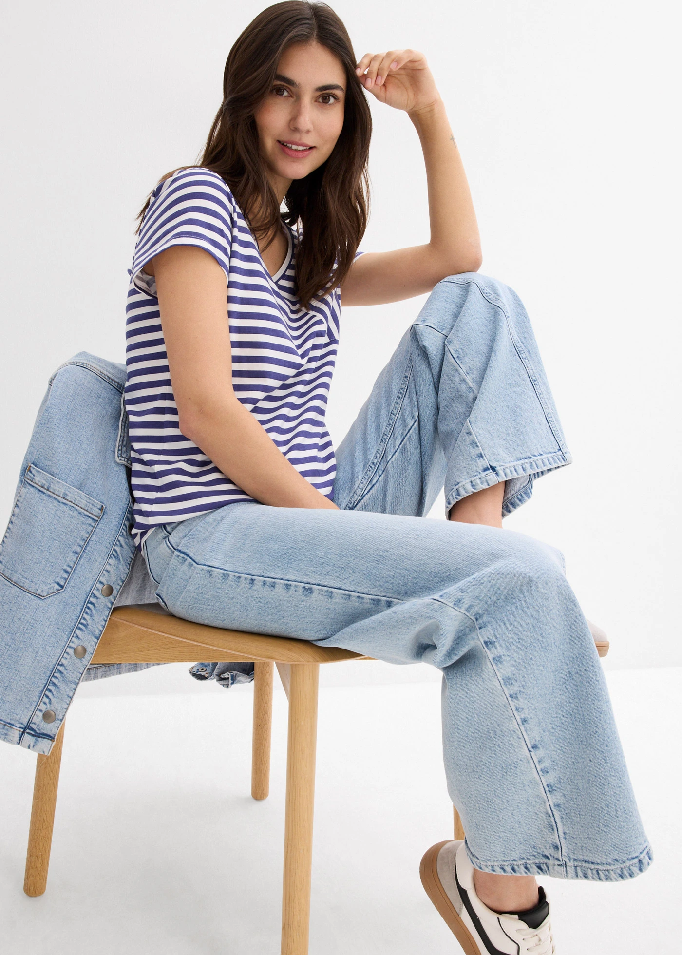 Pruhované tričko • tmavě modro-bílá s proužky • bonprix obchod