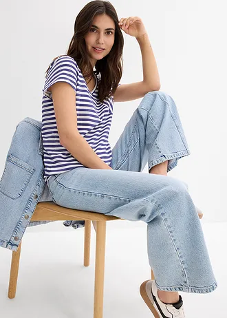 Pruhované tričko • tmavě modro-bílá s proužky • bonprix obchod