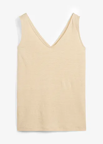 Tank top z czystego lnu