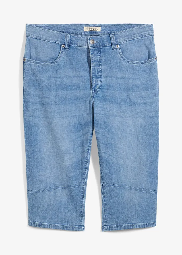 Bermude lungi de blugi cu stretch, Regular Fit