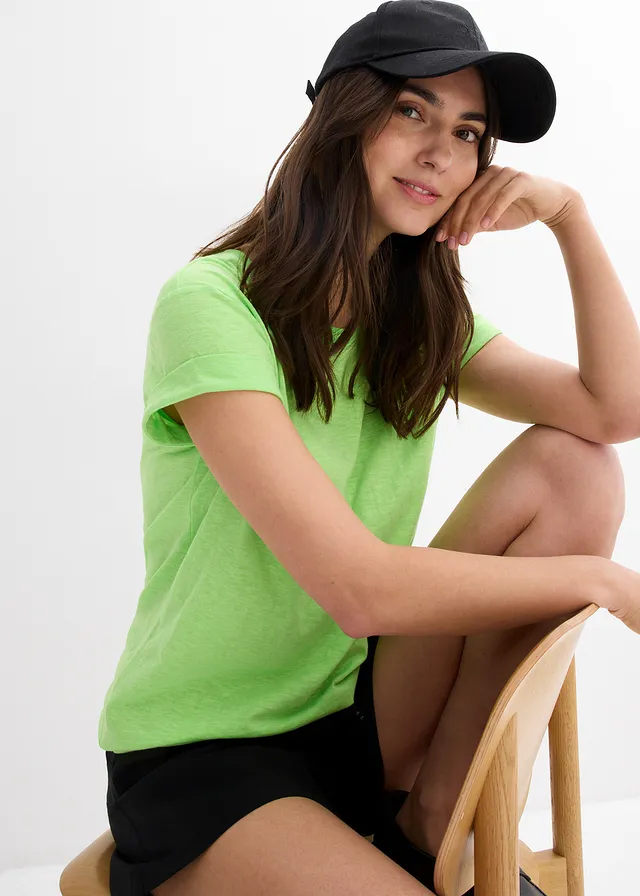 T-shirt boxy • vert fluo • product-page.page-title-suffix