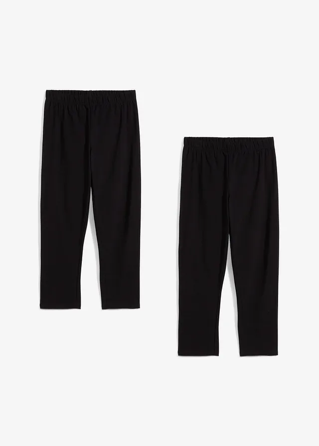 Capri legging bio-pamut keverékből (2 db-os csomag), szín: fekete