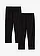 Lot de 2 leggings 3/4 en coton extensible, Couleur: noir