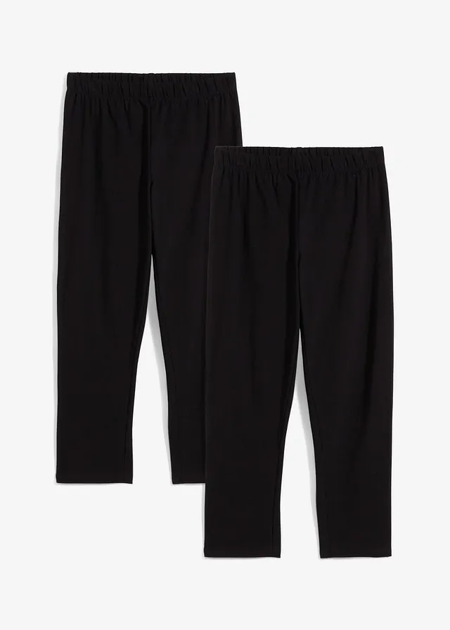 Capri legging bio-pamut keverékből (2 db-os csomag) • fekete • bonprix áruház