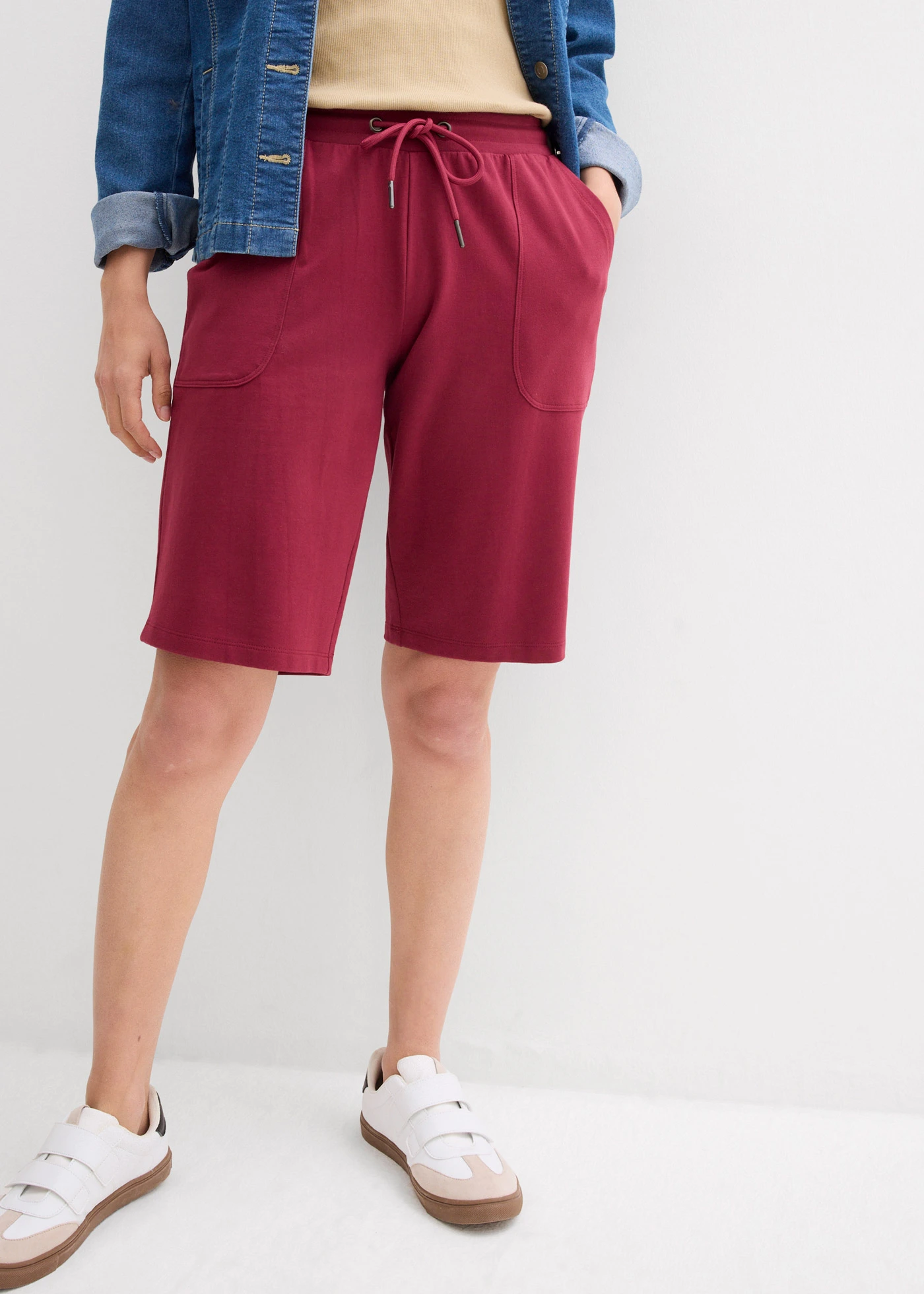 Bermuda en molleton 100% coton • rhododendron • Boutique bonprix