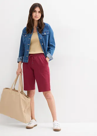 Bermuda en molleton 100% coton • rhododendron • Boutique bonprix