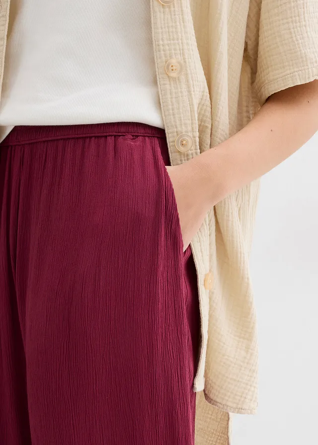 Pantalon palazzo en viscose douce • rhododendron • product-page.page-title-suffix