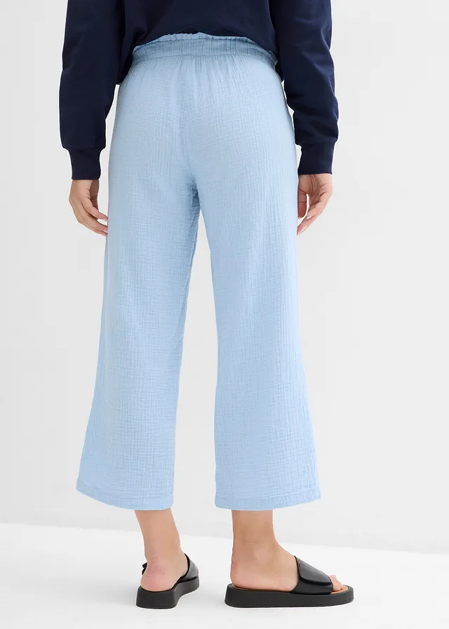 Mousseline culotte van katoen • lichtblauw • product-page.page-title-suffix