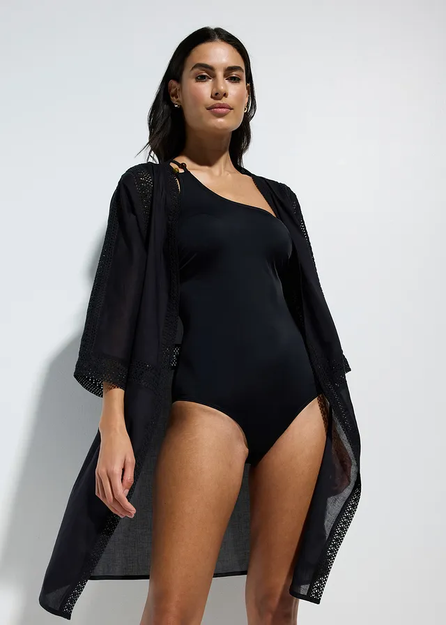 Kimono de plage, Couleur: noir