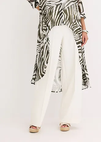 Dlouhá šifonová halenka • přírodno-tmavě olivová se zebřím vzorem • bonprix obchod