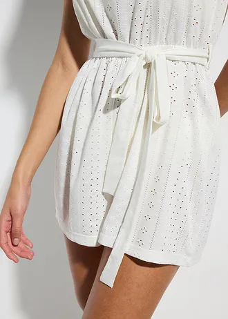 Plážový overal z háčkovaného materiálu • bílá • bonprix obchod