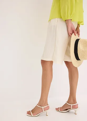 Bermuda doux en viscose mélangée • crème • Boutique bonprix