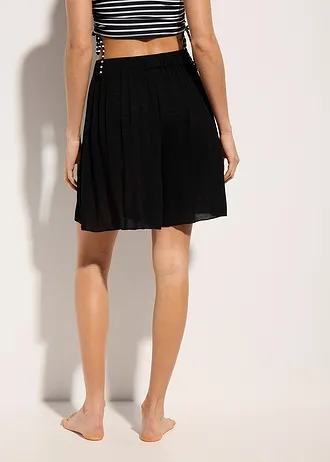 Plážové šortky ze splývavé viskózy • černá • bonprix obchod