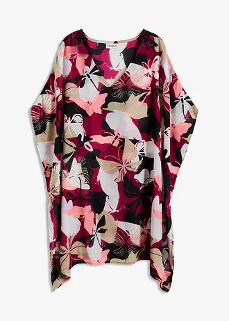 Oversize plážová tunika, barva: ostružinová