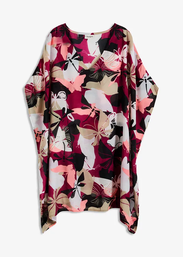 Tunique de plage oversize, Couleur: prune