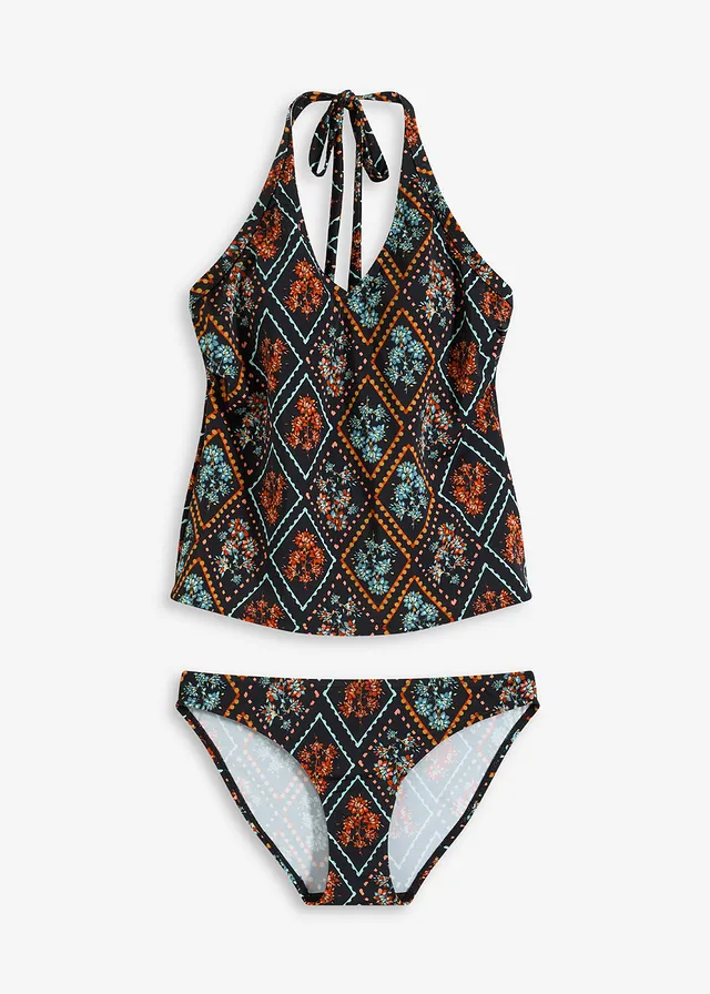 Costum de baie tankini cu decolteu în V (set/2 piese)