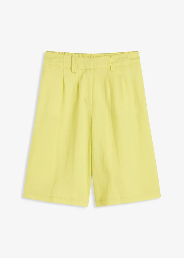 Bermuda doux en viscose mélangée • jaune citron • Boutique bonprix
