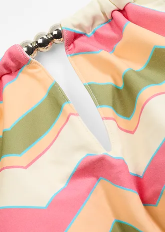 Tankiny s prostřihem (2dílná souprava) • olivová-bílá-růžová s proužky • bonprix obchod